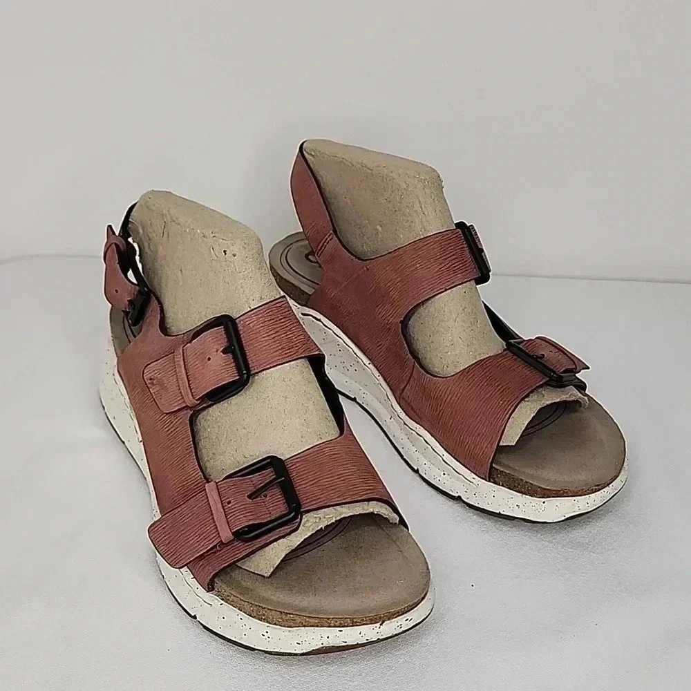 Bionica Olin-Dessert Rose Slingback Wedge Sandals size 9.5 - Picture 2 of 12
